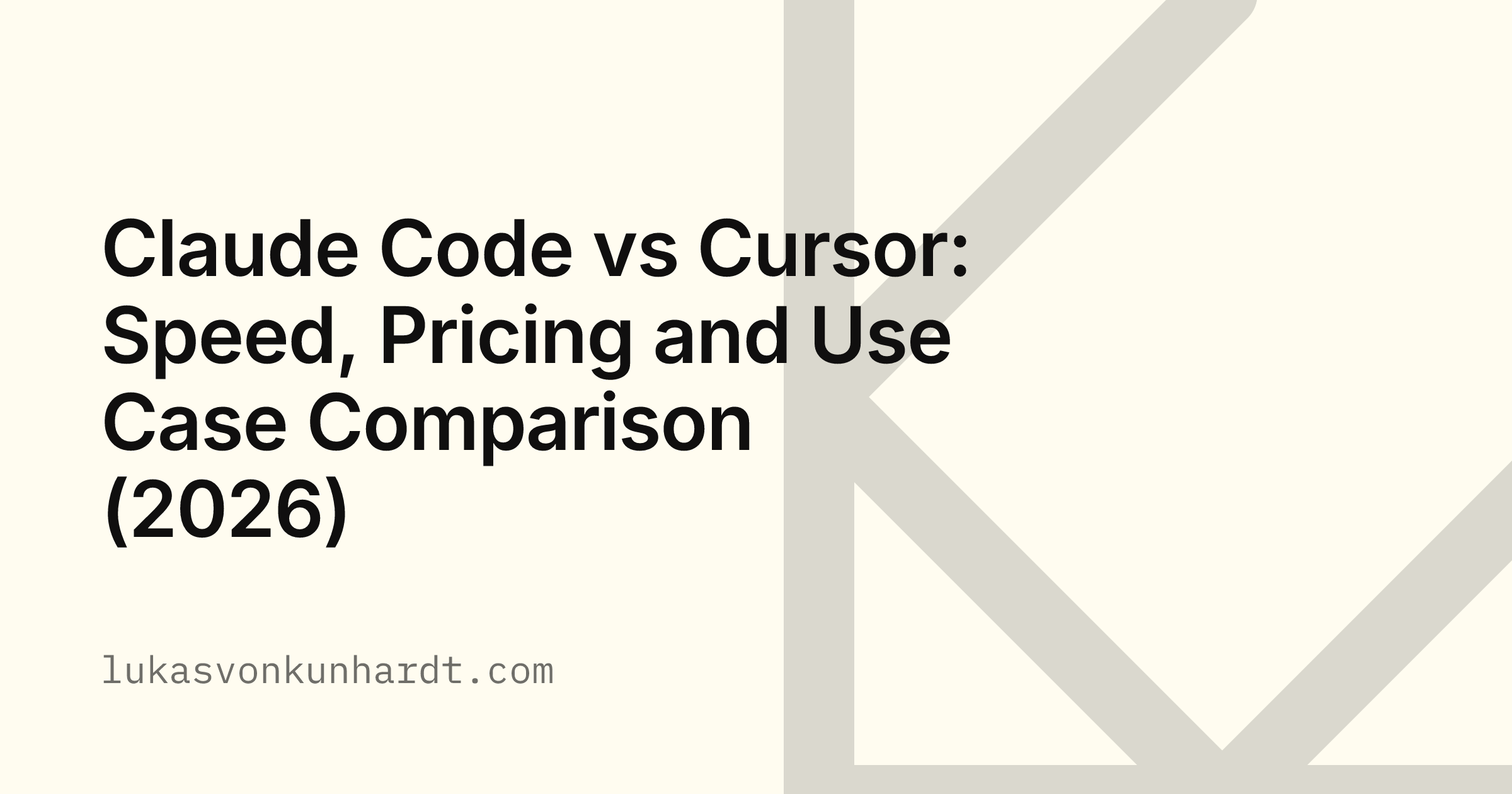 Claude Code vs Cursor: Speed, Pricing and Use Case Comparison (2026)