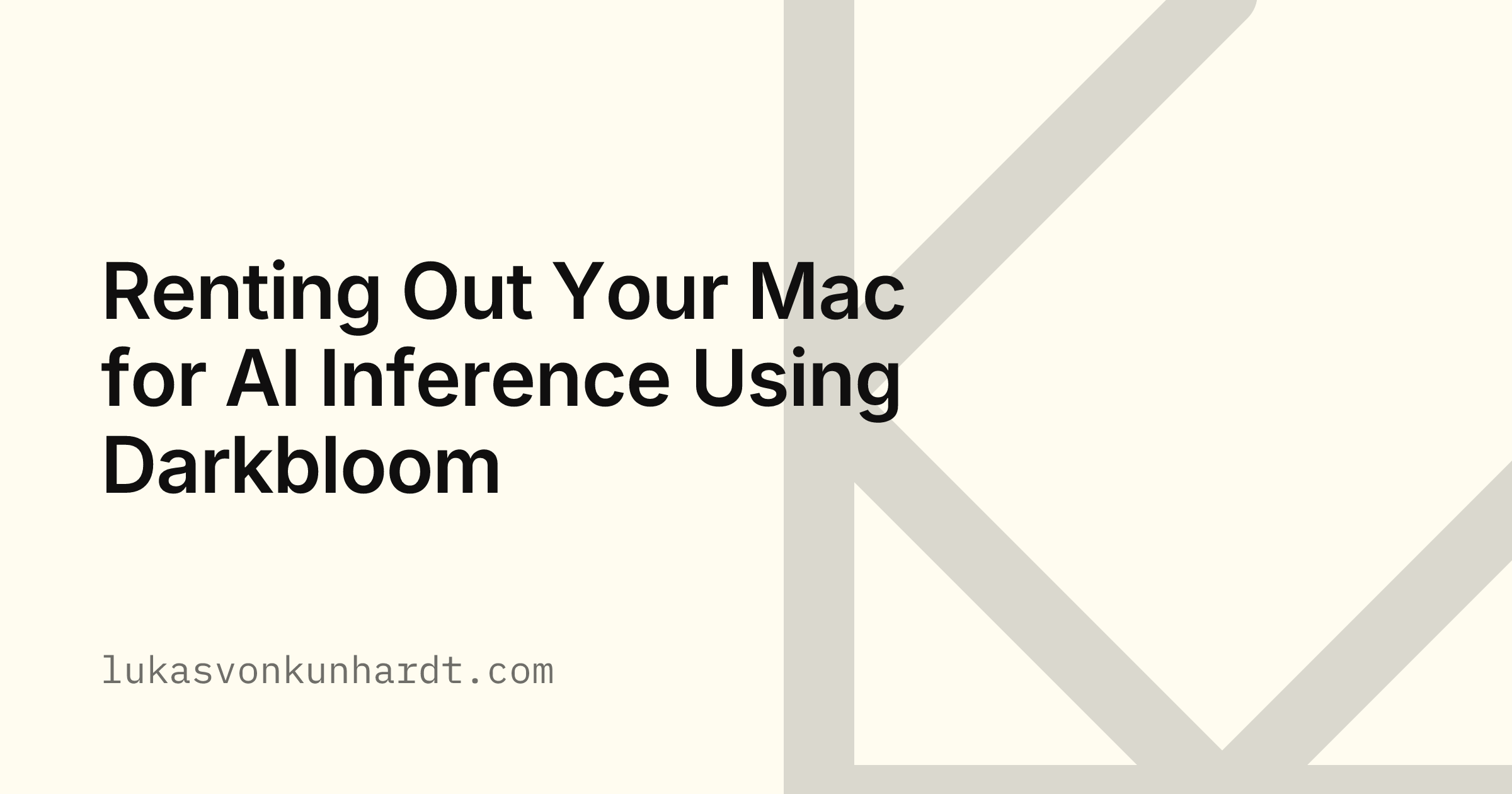 Renting Out Your Mac for AI Inference Using Darkbloom